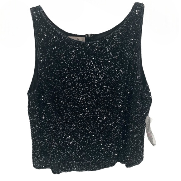lawrence kazar Tops - Laurence Kazar Black Sequin Blouse